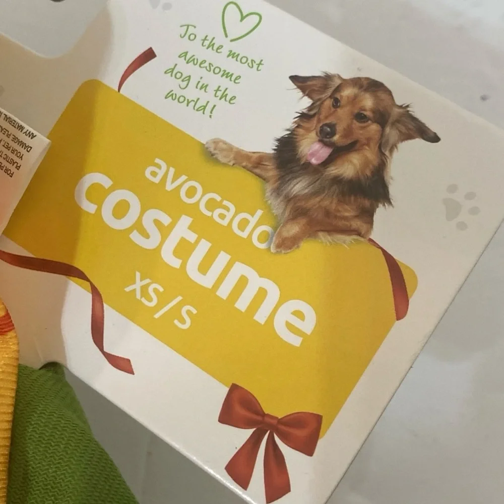 NWT Pet Shoppe Avocado Sombrero Dog Costume Green & Yellow Size: XS/S